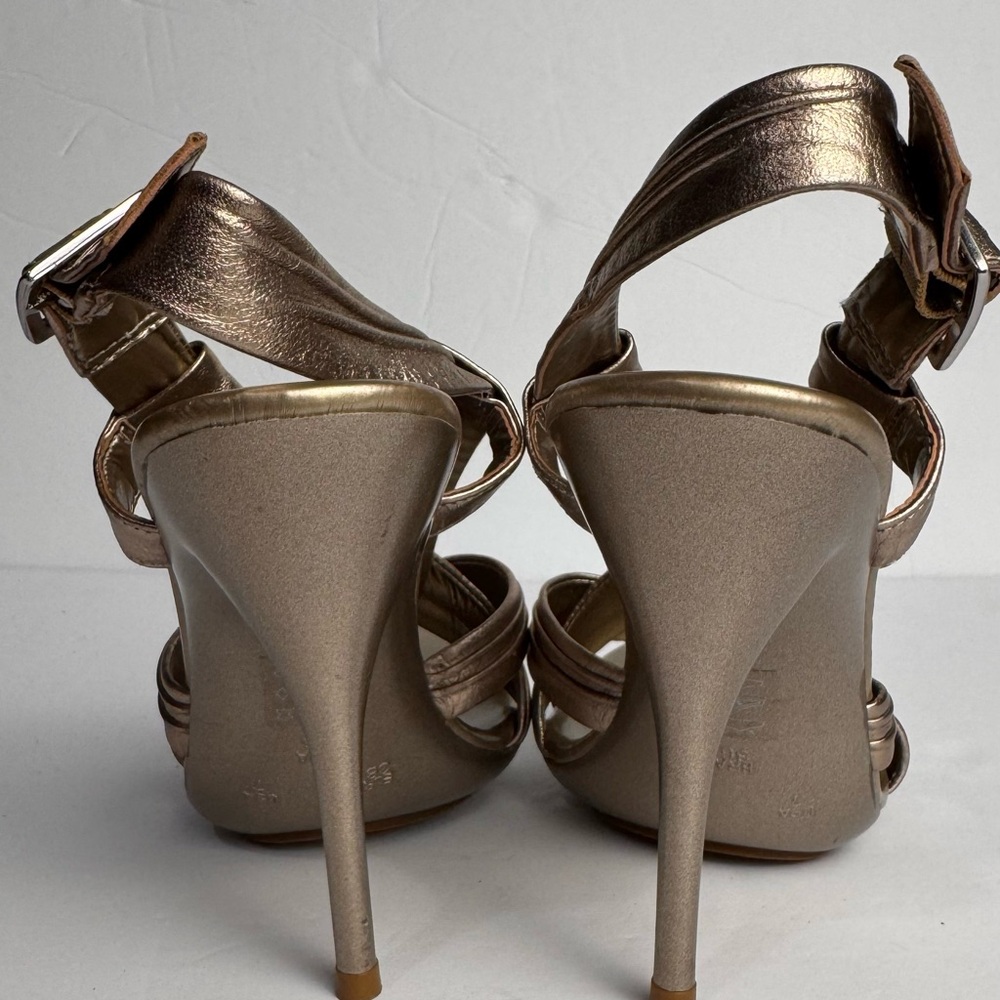 ALDO Women's Gold Strappy Sandals Sz 7 - Picture 8 of 11
